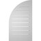 Ekena Millwork Quarter Round Top Right Surface Mount PVC Gable Vent w/ 2"W x 1-1/2"P Brickmould Frame, 16"W x 28"H GVPQR16X2802SF - alternate 3